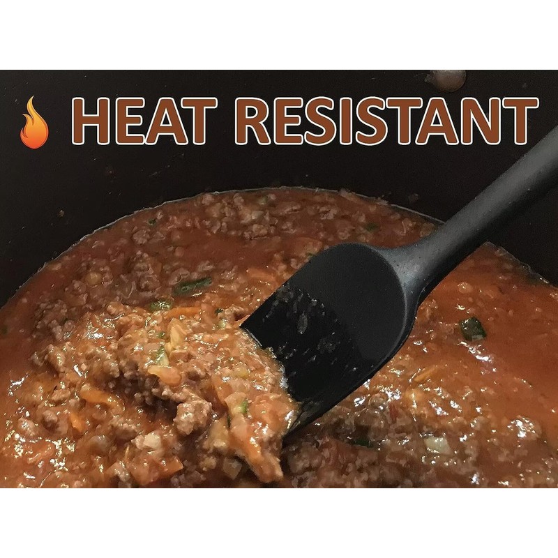 ECCRIS 8 Pieces Silicone Spatula Set, including 1 Brush, 3