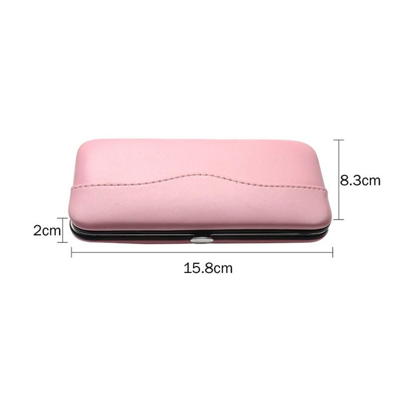 esowemsn 1PC Pink PU Leather Tweezers Storage Bag Empty Small