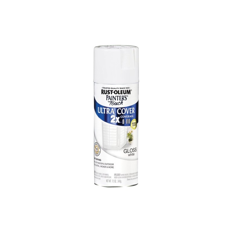Painter's Touch 2X Spray Paint, Gloss White, 12-oz.