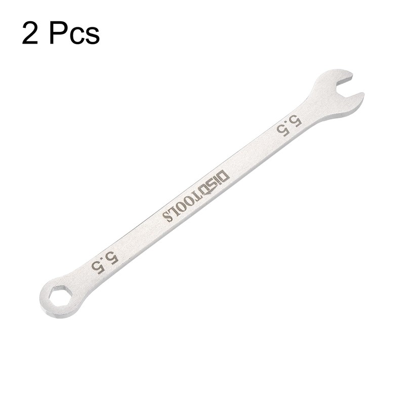 sourcing map 2pcs Thin Combination Wrench Metric 5.5mm 6-Point Ended