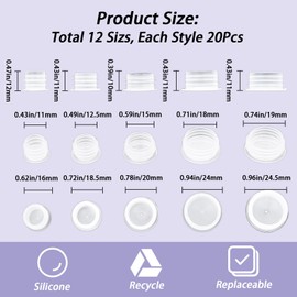 GORGECRAFT 100PCS 5 Sizes Plastic Salt and Pepper Shaker Stoppers Clear Bottle Stoppers Replacement Plug Bottle Shaker Covers Reusable Round End Covers for Bottles Pipes Flower Pots