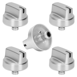 WB03X29315 Knob Fit for GE Stove Knobs Replacements (5 Pack), KIP 5U06 191D9233 Stove Knob for GE Gas Stove Knobs, Compatible with JGP5030SL1SS JGP5030SLSS JGP5036SL1SS JGP5036SLSS