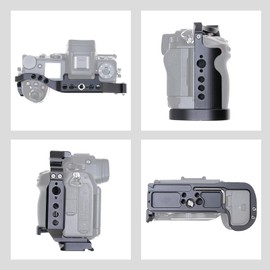 FOTGA Camera Cage for Nikon Z6III Camera, Aluminium Alloy Video Vlogging Camera Cage Rig with NATO Rail Cold Shoe 1/4 Inch 3/8 Inch Thread Quick Release Plate Compatible with Arca Swiss Tripod Head