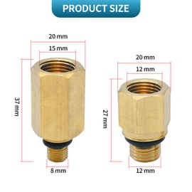 Aynaxcol 2Pcs Fuel Rail Adapter High Pressure Oil Rail Adapters Leak Test Kit Replacement for Ford 6.0L Oil Pump IPR Valve Air Test Fitting Tool