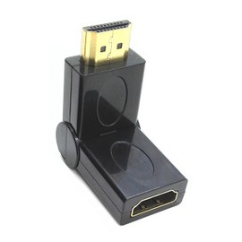 cgtime Premium Gold Plated Conectores HDMI macho a hembra Coupler, 90 – 270 Grado ajustable Rotación HDMI macho a hembra adaptador conversor de giro