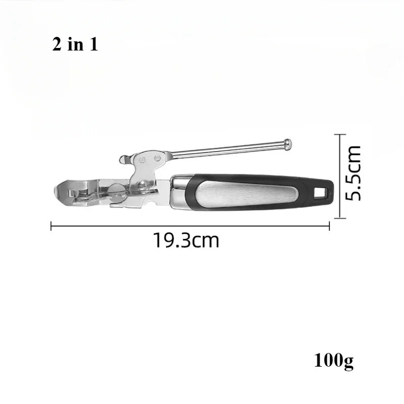 3-Piece Manual Can Opener Set for Kitchen Use – Stainless