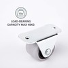 (Pack of 8) 30 mm Rubber Wheel Plastic Twin Castors