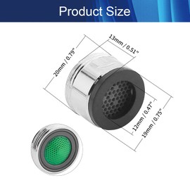 Juvielich Faucet Aerators 20mm 13/16" Faucet Aerator Male Kitchen Sink Aerator Flow Restrictor Replacement Parts, Sink Faucet Male Thread Faucet Filter With Shell And Gasket For Bathroom Kitchen 5PCS