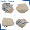 WFLNHB Artificial Leather Front Driver Side Bottom Seat Cover Tan