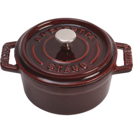 Staub Cast Iron 0.25-qt Mini Round Cocotte - Grenadine, Made in France