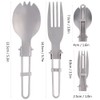 Portable Folding Titanium Spork Fork Outdoor Camping Cutlery Travel Tableware(Fork