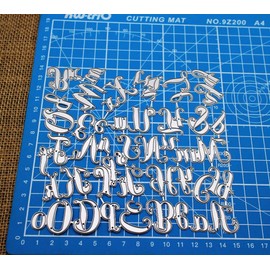 26 Upper Lower Case Alphabet Letters Metal Dies Cutting Dies Cut for DIY Scrapbooking Photo Album Stamps Craft Embossing Making Stencil Template Paper Cards Decor Paper Crafting Supplie