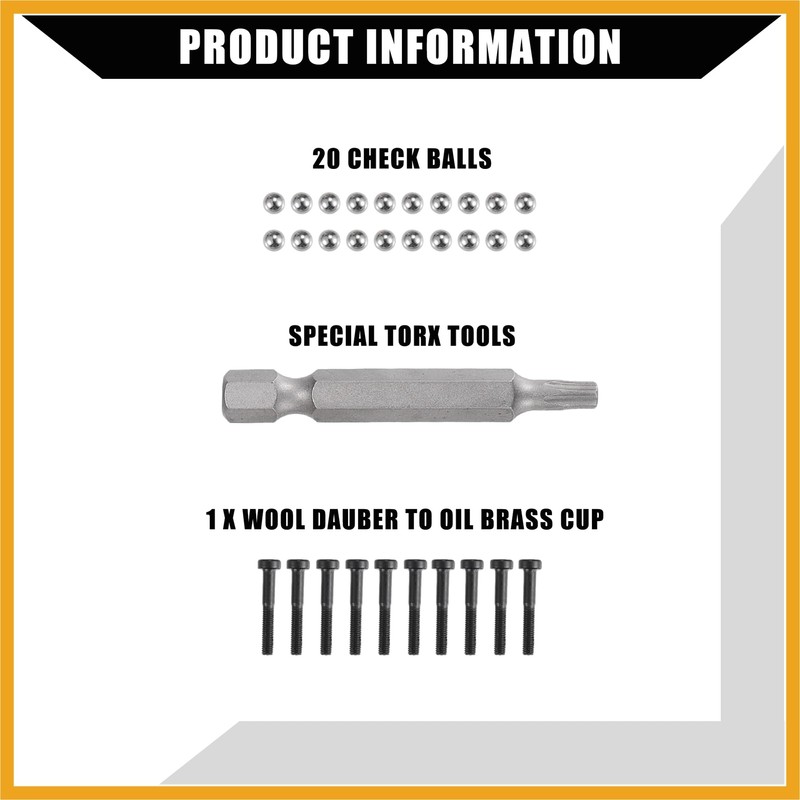 Partuto 7.3L Injector Rebuild Kit with Vice Clamp, Special Tools,
