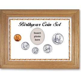 SpecialYearGifts.com White Framed Birth Year Coin Gift Set, 1955 - Cherry