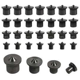 Pack of 32 Wooden Dowels, Dowel Aid for Precise Hole Marking, 32-Piece Set with Black Round Wood Dowels, Ideal for Furniture Assembly, Woodwork and DIY Projects, 6/8/10/12 mm for Woodwork Drilling