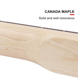 Electric Guitar Neck For ST Guitars Replacement Bolt-on C Shape Canada Maplewood (24 Fret Flowers Rosewood)