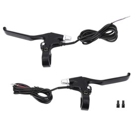 Bicycle Brakes Lever, 2 Wires Left & Right E-Bike Bicycle Electric Brake Lever Replacement Parts Waterproof Electronic Brake Lever Set 1 Pair Ebike Brakes