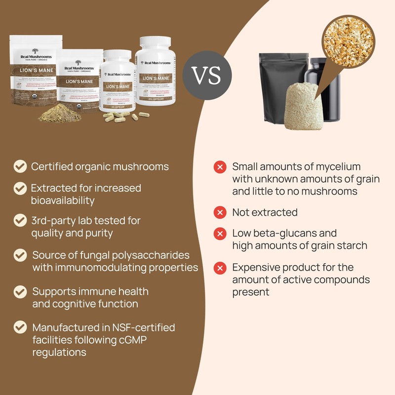 Real Mushrooms Real Mushrooms Lions Mane Powder - Organic Mushroom