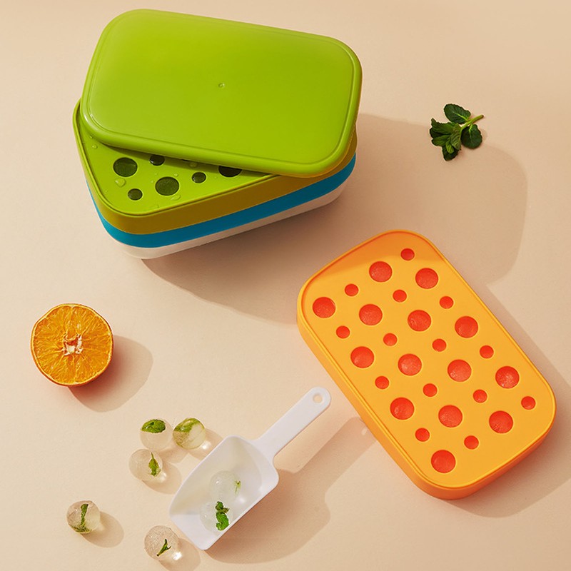 Reusable Flexible Ice Cube Maker Mold Easy Release Round Ice