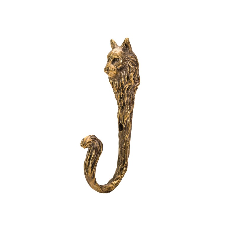 TUTURA LUTSS Maine Coon Cat Wall Hook – Solid Brass