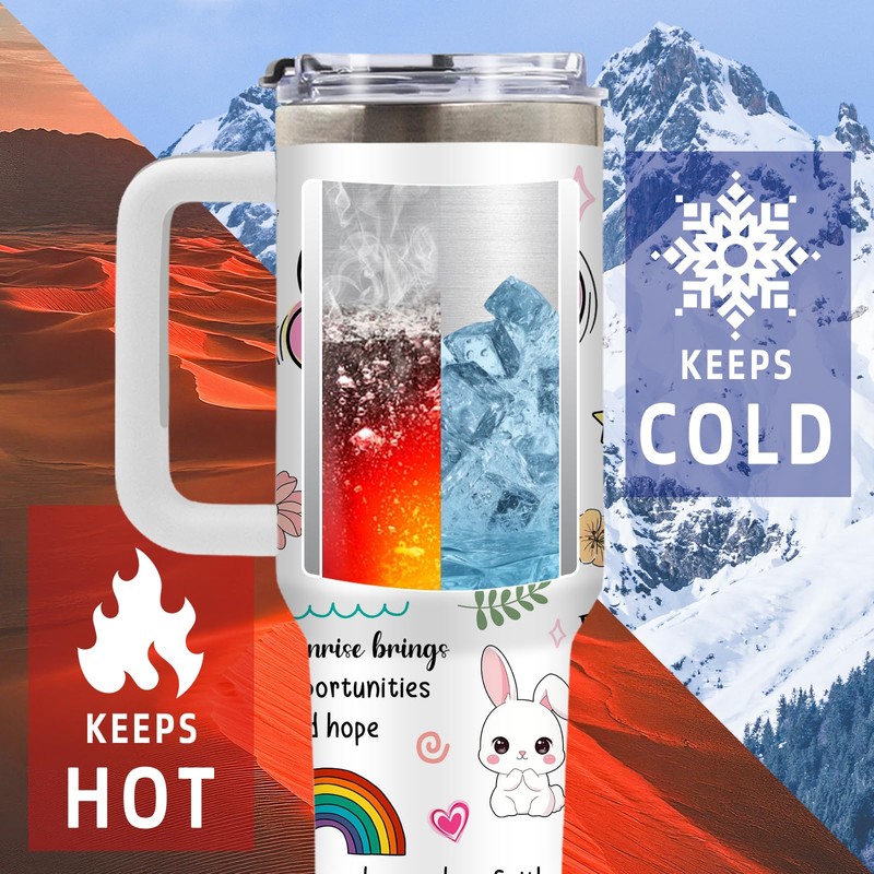 DUUV Morning-Mindset Insulated Water Cup for Coffee & Tea, BPA-Free