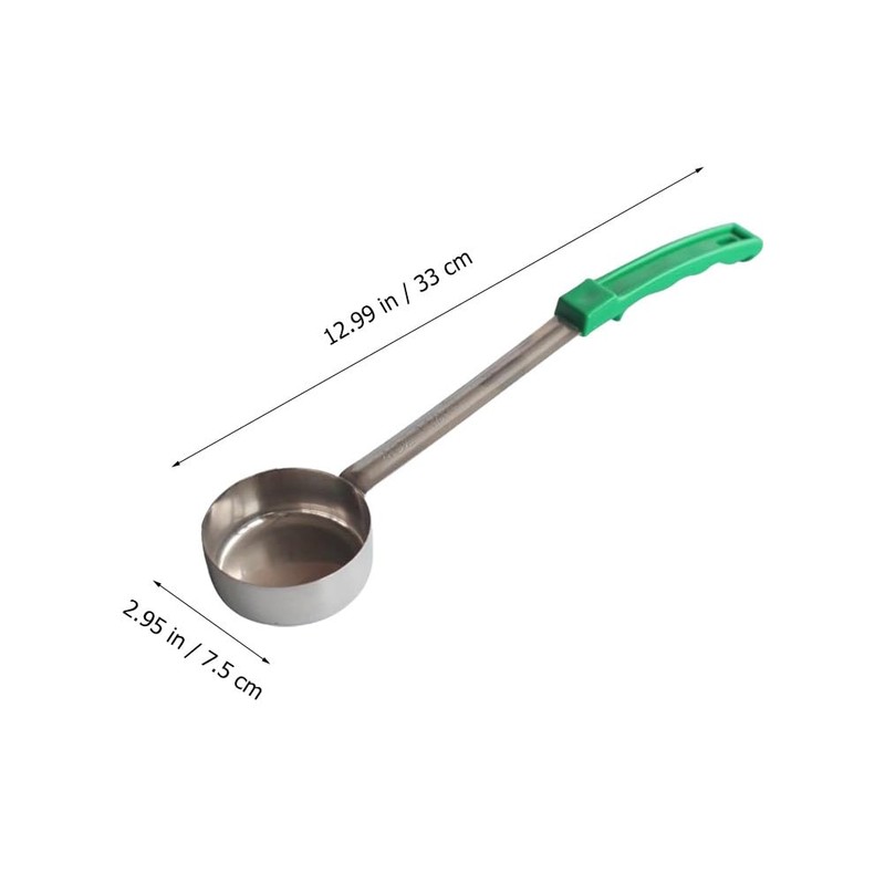 PRETYZOOM Unique Green Sauce Ladle 113G Kitchen Soup Spoon Stainless
