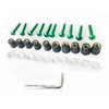 Set of 10 Anodised Motorcycle Aluminium Screws Hexagon Socket Lens
