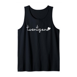 Twenty-One, 21 Years Old, Cute For Women Her 21st Birthday Tank Top