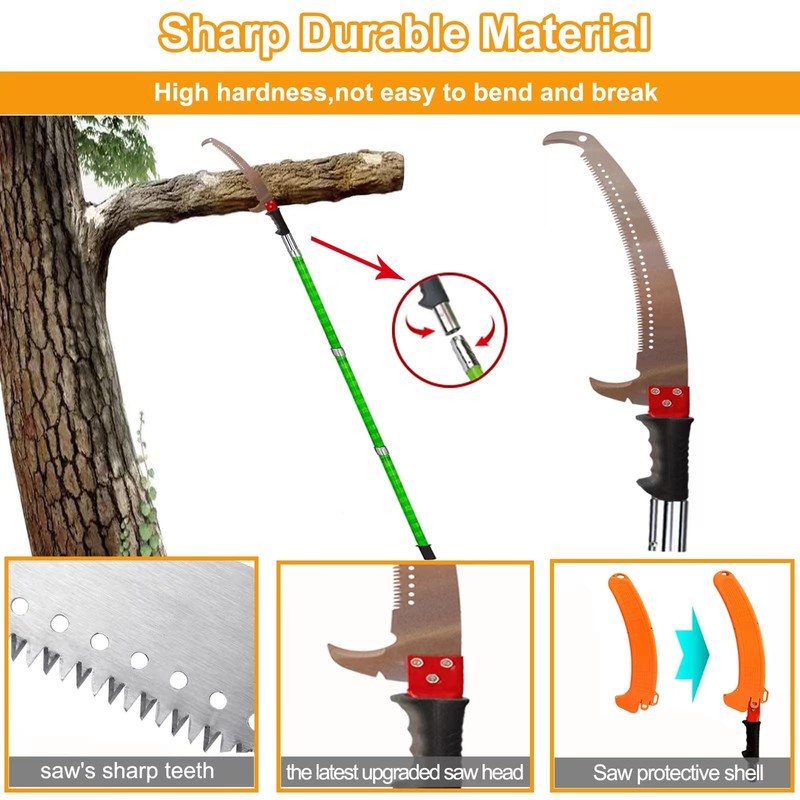 Heytaful Manual Pole Saw 30 FT Extendable Tree Pruner High