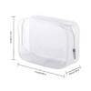 5 Pack Clear Plastic Zippered Toiletry Carry Pouch TSA Approved