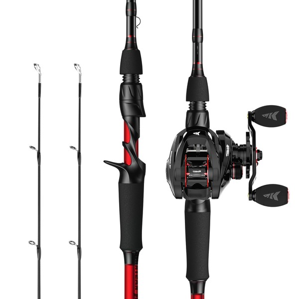 KastKing Royale Legend II Casting Fishing Combos, 7'3'' MH Twin