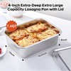 4-Piece 4 Inch Extra Deep Lasagna Pan with Lid, 11x14.2-Inch