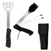 Iconikal 4-in-1 Folding Swiss Camping Grilling Tool, Turner, Brush, Fork,
