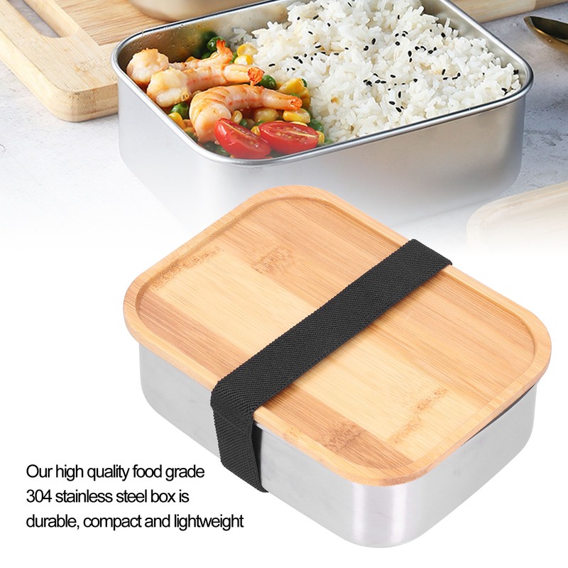 Bento Lunch Box 304 Stainless Steel Secure Bento Boxes with