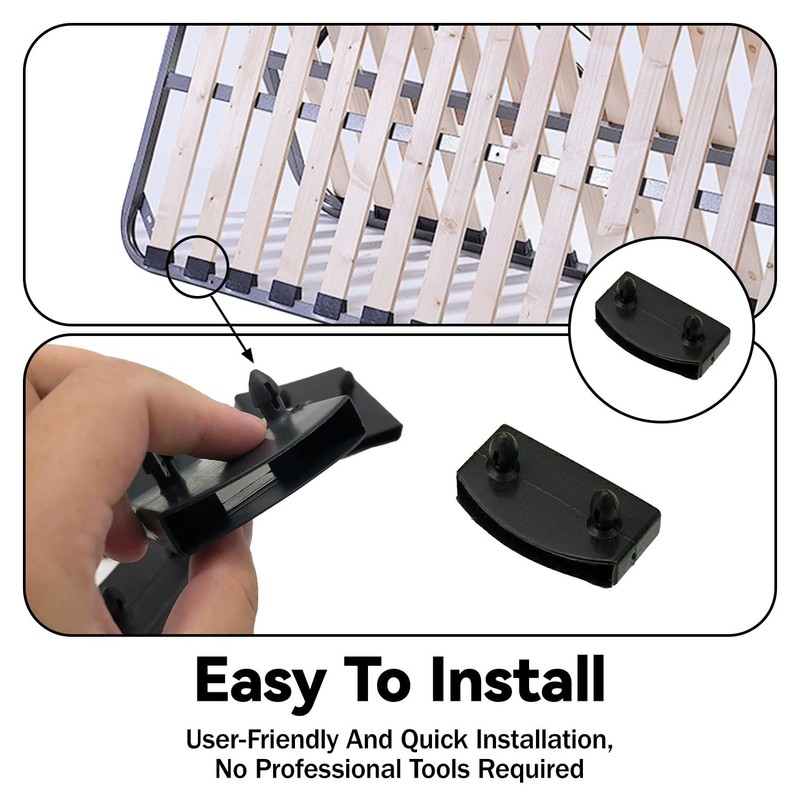 HANZMQIYJJ 12 Pcs Bed Slat Holders, Bed Slat Caps, Side