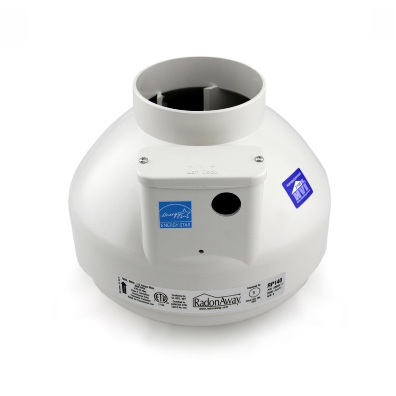 RadonAway 23029-1 RP140 Radon Mitigation Fan, 4",White