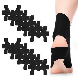 Transpirable Tiras Cinta Atlética Kinesiológica, 10 Piezas Tape Muscular Resistente al Agua, Proporcionar Soporte Muscular, Alivia el Dolor, Mejora la Estabilidad (Cinta Para el Tobillo)