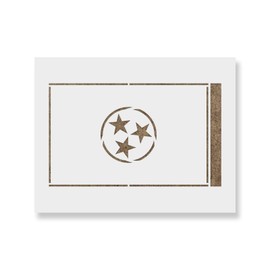 Tennessee State Flag Stencil - Durable for Memorial Day and July Fourth Crafts, Tennessee State, Tennessee Flag