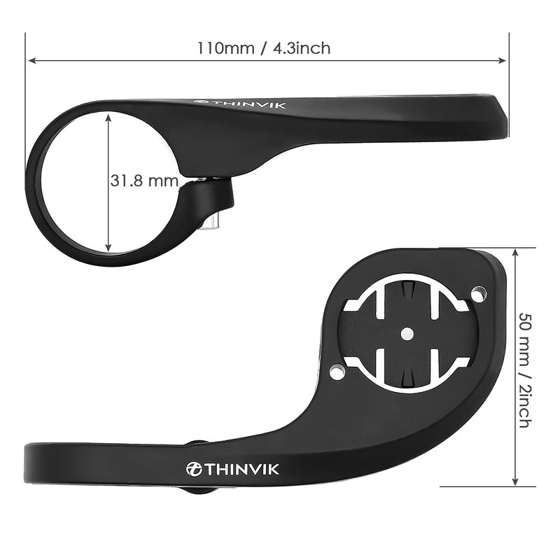 Thinvik Out Front Bike Computer Mount for Garmin Edge 830