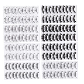 Baluue 80 Pairs Long Thick Eyelashes Fake Lashes Makeup Eyelash Cosplay Lashes False Eyelashes Stick on Eyelashes Eyelash Glue Duo Fake Eyelash Faux Eyelashes Natural Eyelashes Black