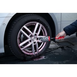 NIGRIN 2 x Microfibre Replacement Covers for Wheel Rim Brush, Scratch-Free, Gentle, Effective Rim Cleaning, Even for Hard to Reach Areas, Multi-Colour