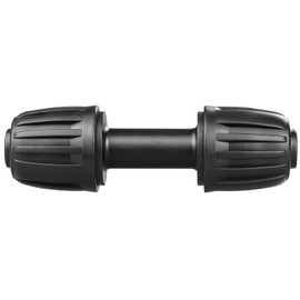 JOYPRO Drip Irrigation Fittings for 1/2 inch Tubing (0.60"-0.63" OD), 12 Pieces Barbed Coupling Drip Parts Locked Coupler Connectors, Drip Line Nuts Connectors for 1/2" Drip Irrigation Hose (13mm ID)