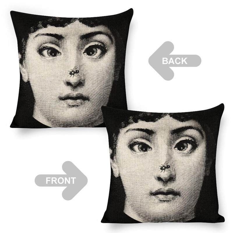 Lina Cavalieri Pillow Cover, Lina Cavalieri Artificial Linen Throw Pillow