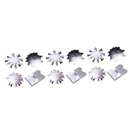 Beavorty 12pcs Stainless Steel Nail Art Template Plates for Easy Manicure Lightweight and Portable Nail Design Tools for Home and Salon Use