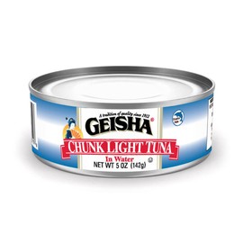 GEISHA Chunk Light Tuna In Water 5oz(Pack of 24), Canned Skipjack Tuna | No Trans Fat - No Sugar Added – Kosher Certified – Gluten Free – Omega 3 – Good Source of Protein