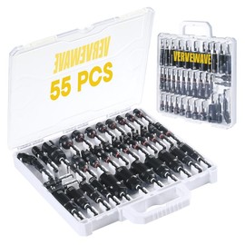 Nut Driver Set, 55PCS Impact Driver Bit Set, Deep Magnetic Nut Driver Set, Wing Nut Driver, Impact Socket Adapters, Bit Extension, 1/4" Quick Change, Storage Box