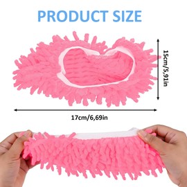 WEIWUXIAN 3 Pairs Mop Shoes, Reusable Mop Shoes, Removable and Washable Slippers Covers, Household Work Mop Shoes, Mop Slippers for Floor Cleaning, for Bathroom, Office, Kitchen, House