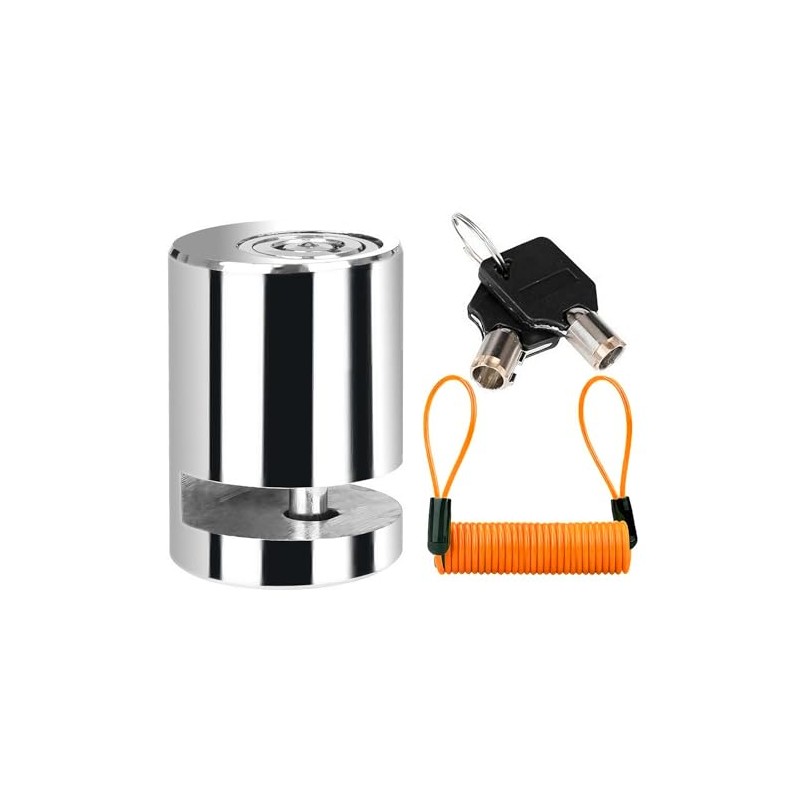 Brake Disc Lock with Reminder Cable for Theft Protection, Stretchable