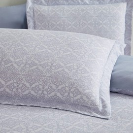 Mellanni Duvet Cover Set - 5 PC Iconic Collection Bedding Set - Hotel Luxury, Extra Soft & Cooling - Microfiber - Button Closure and Corner Ties (Queen, Laced Sky Blue)