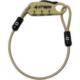 CROPS Helmet Lock, UNI-Q 1ft Long Cable, G.Sand 3-Digit Resettable Bike Lock Combination for Motorbike & Bicycle Accessories, Compact & Light Weight, Easy to Carry